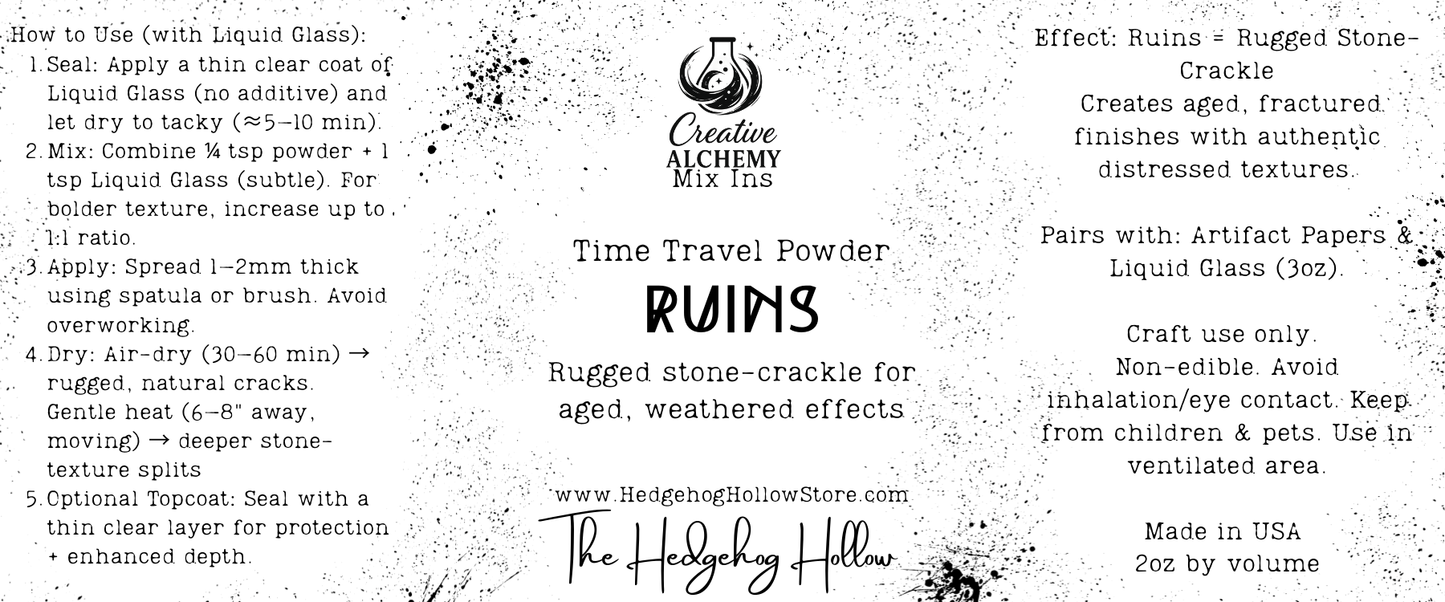 Time Travel Powder – Ruins | Rugged Stone-Crackle for Weathered Effects