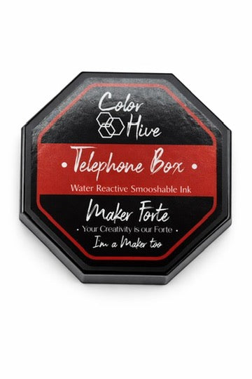 Telephone Box Color Hive Water Reactive Ink Pad – Maker Forte Classic British Red Smooshable Ink