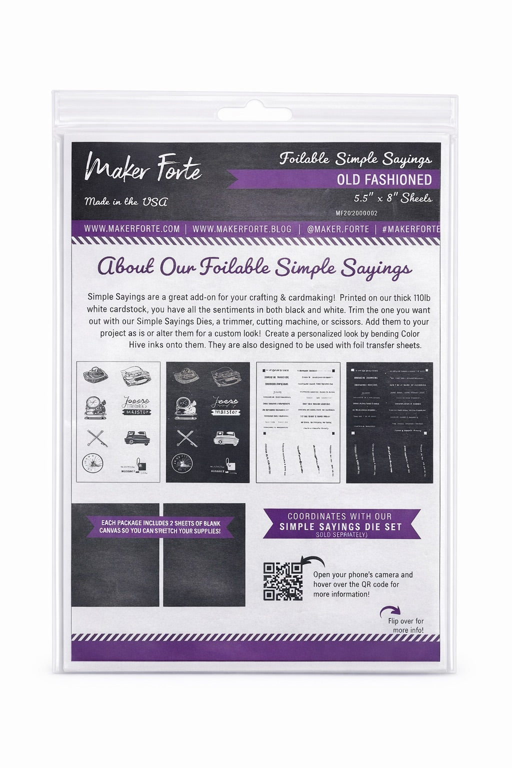 Old Fashioned – Foilable Simple Sayings by Maker Forte