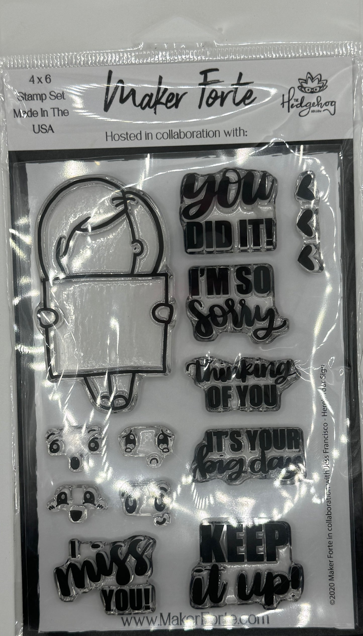 Here’s Your Sign 4x6 Stamp Set | Interactive Sign Builder Stamps | Funny & Encouragement Card Sentiments | Made in USA