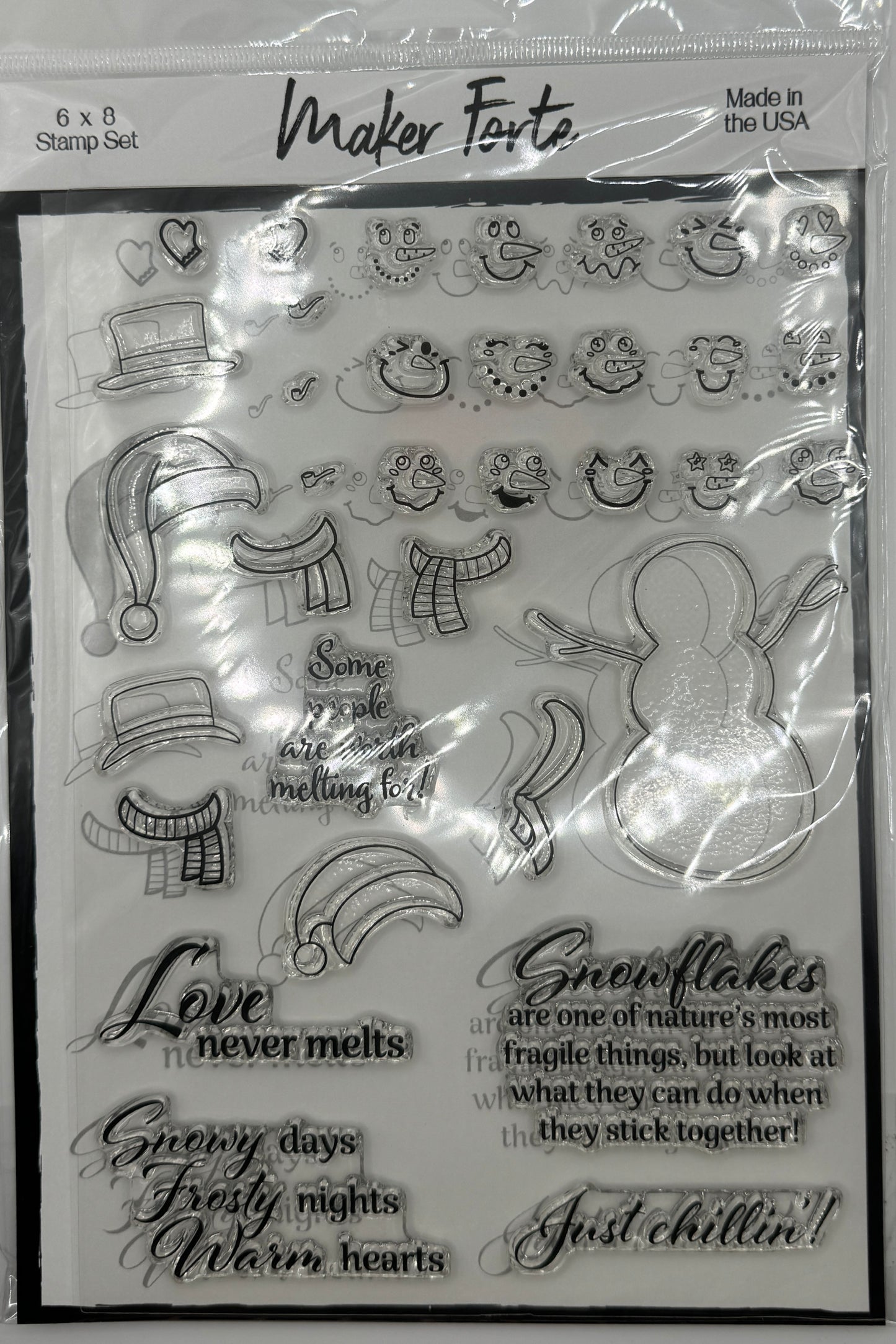 I Want to Build a Snowman Photopolymer Stamp Set 6x8 | Snowman Builder & Winter Card Making Stamps