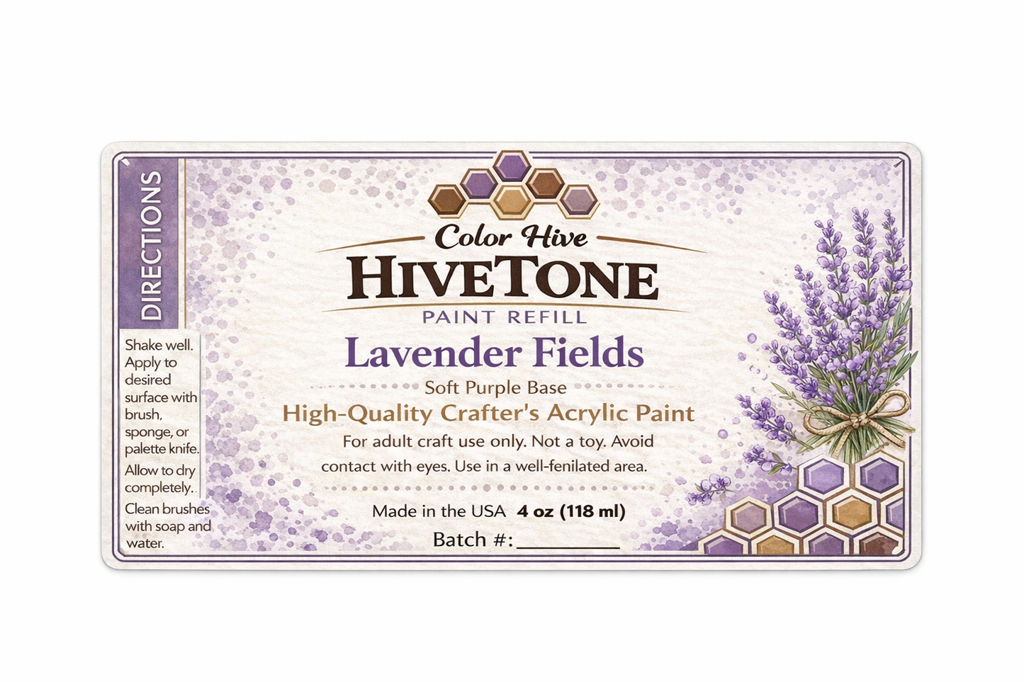 Lavender Twist HiveTone Acrylic Paint – Soft Lavender Purple Artist Paint (Grape Match) for Canvas, Cardmaking & Mixed Media | Creative Alchemy