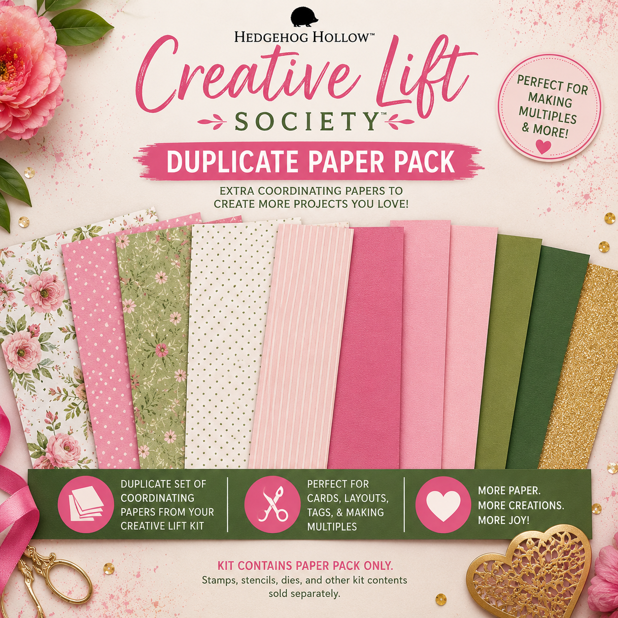 Creative Lift Society™ Duplicate Paper Pack – Extra Coordinating Papers