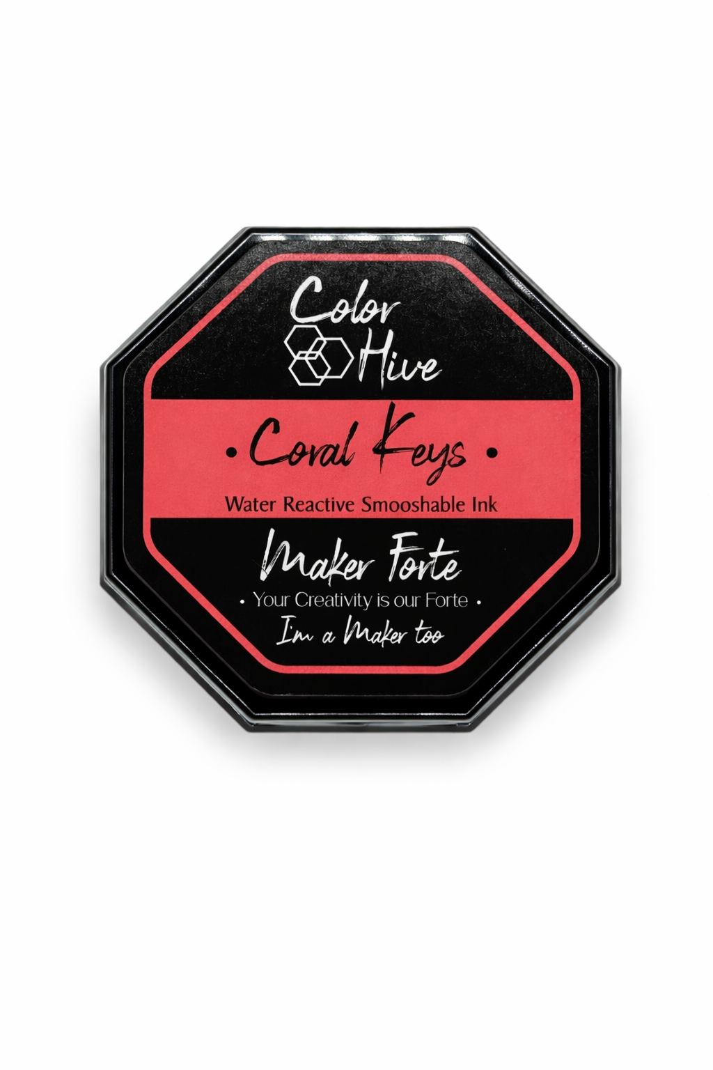 Coral Keys Ink Pad – Water Reactive Smooshable Ink | Color Hive by Maker Forte