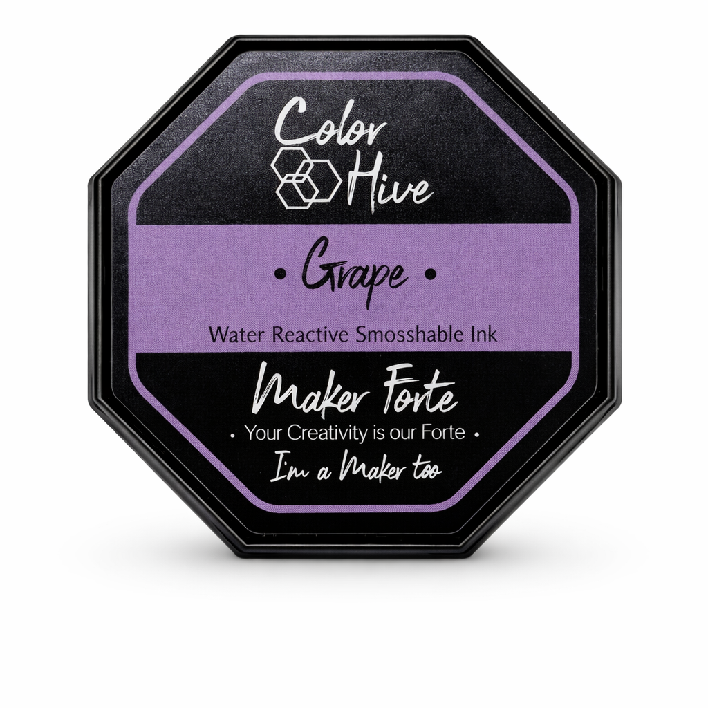 Grape Ink Pad – Water Reactive Smooshable Ink | Rich Purple Cardmaking Ink