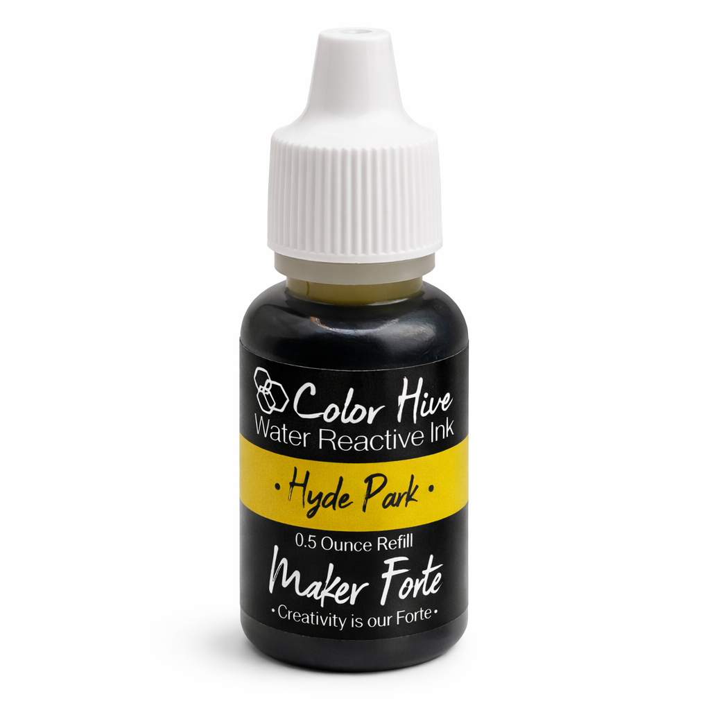 Hyde Park Re-Inker – Deep Olive Green Water Reactive Ink Refill | Maker Forte