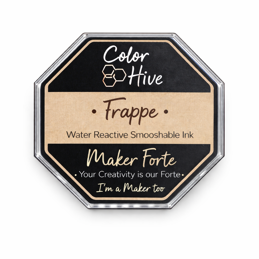 Frappe Ink Pad – Warm Latte Brown Water Reactive Ink | Maker Forte