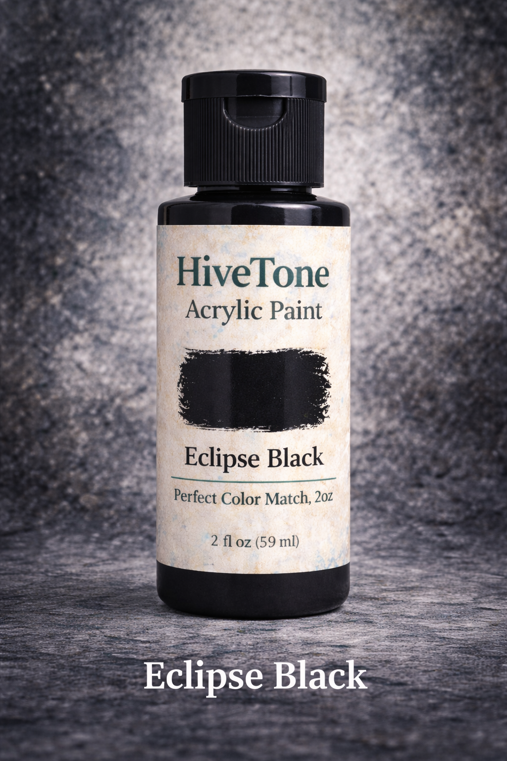 HiveTone Acrylic Paint – Eclipse Black (2oz)