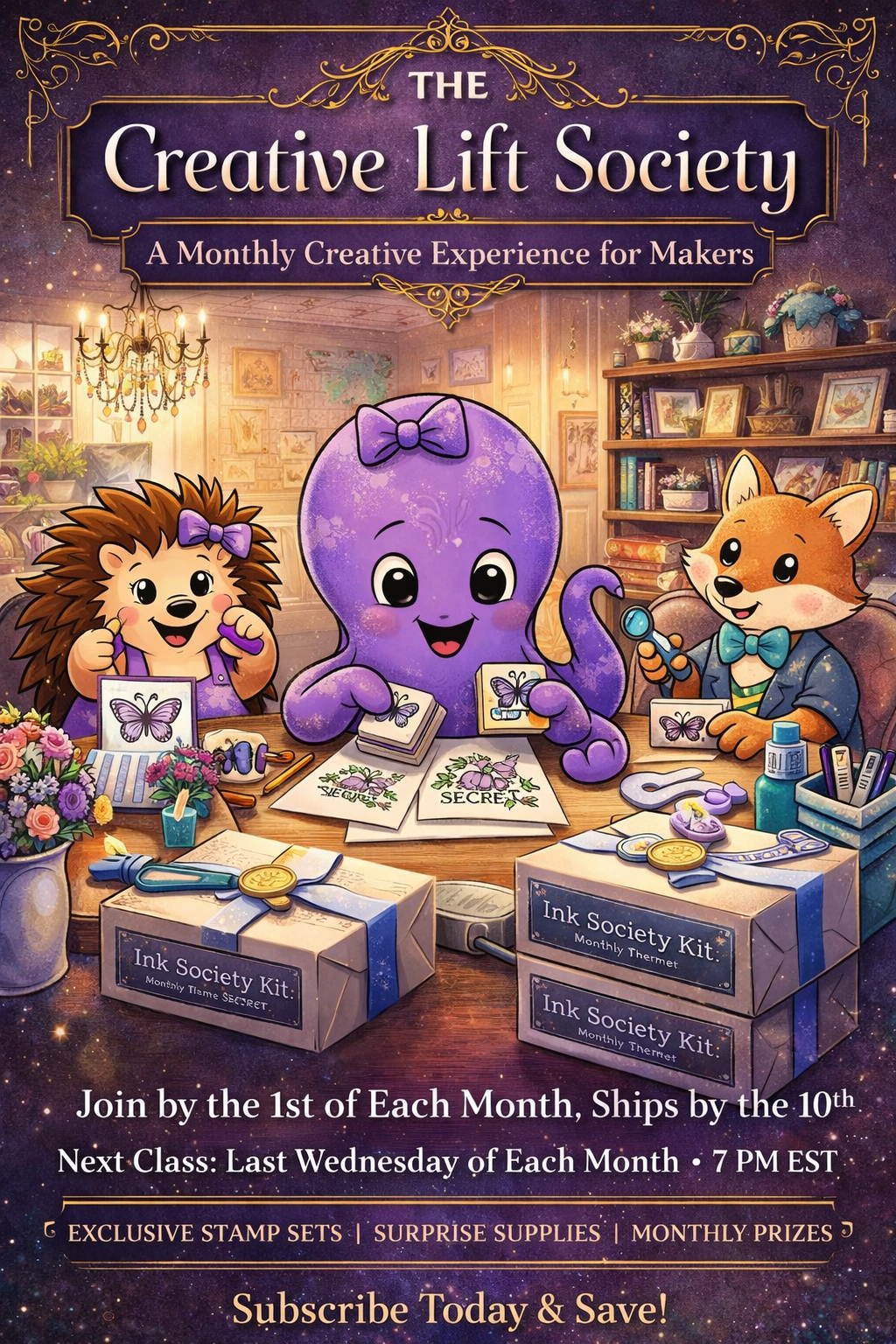 The Creative Lift Society – Monthly Craft Kit Subscription | Exclusive Stamps & Live Class