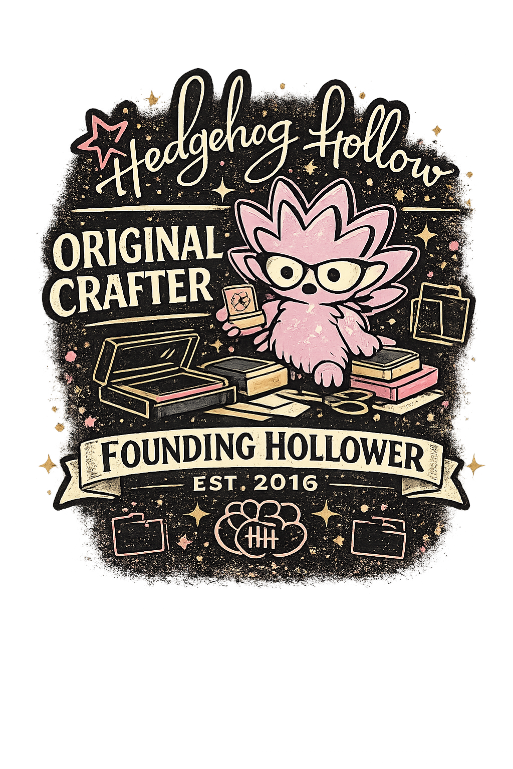 Hedgehog Hollow Founding Hollower T-Shirt – Original Crafter Est. 2016 | Hedgehog Hollow Community Shirt