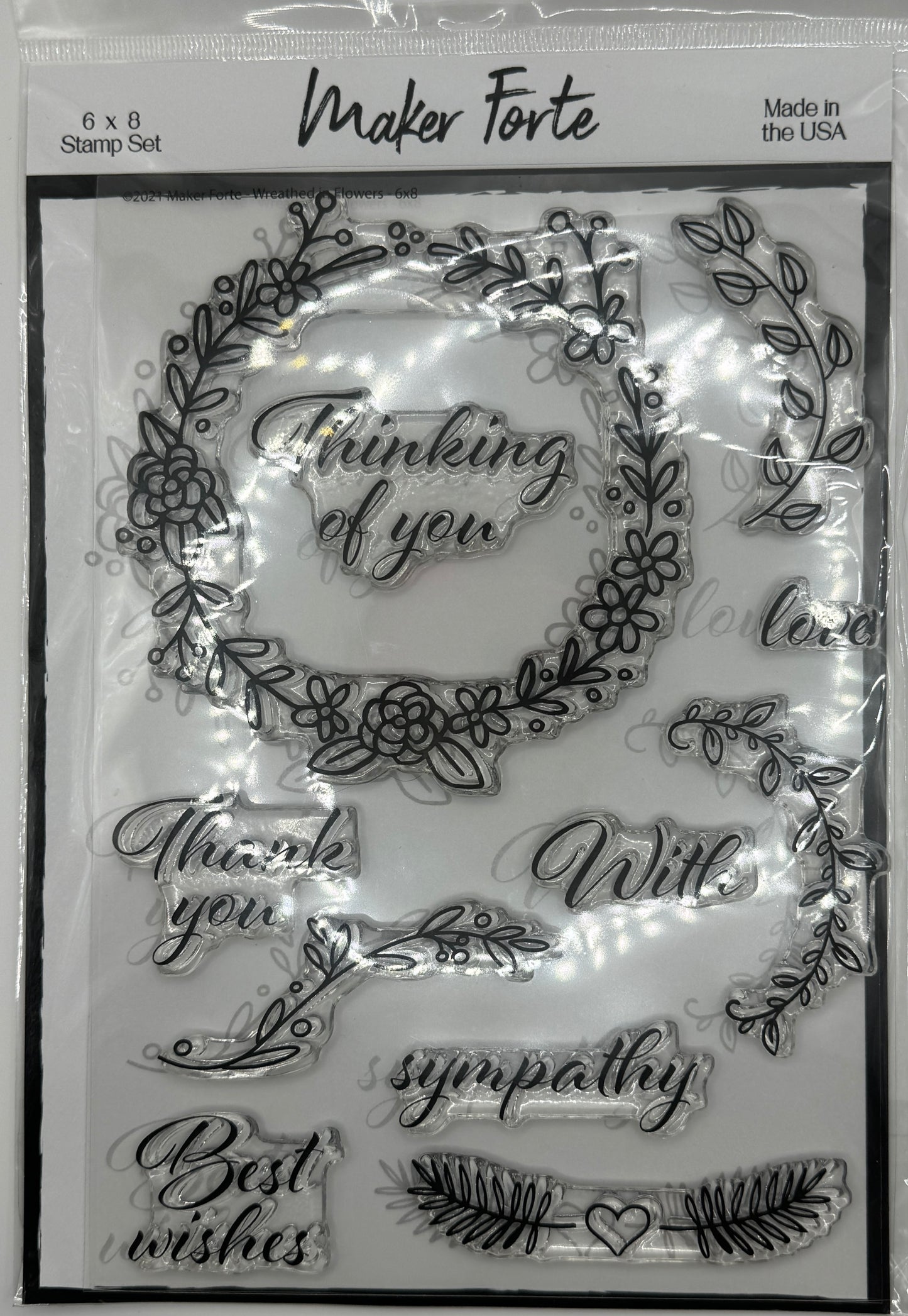 Wreathed in Flowers Photopolymer Stamp Set 6x8