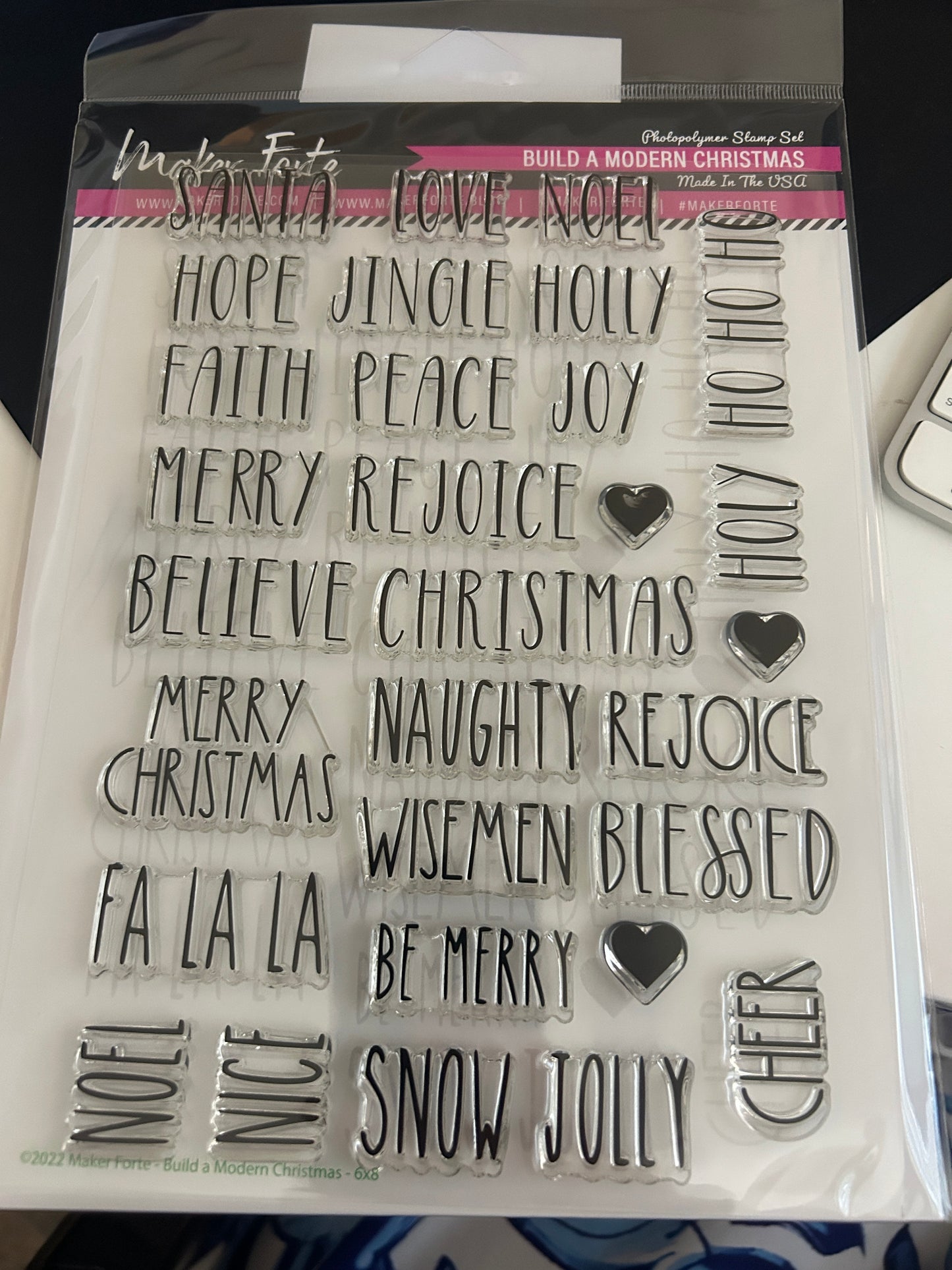 6x8 Build a modern christmas stamp set