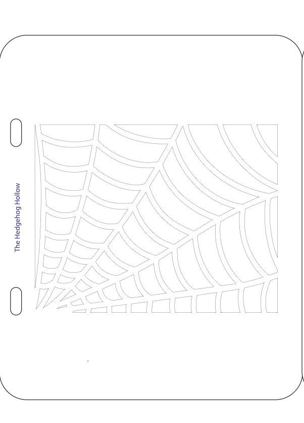 Cobwebs in the Corner Stencil – Exclusive Hedgehog Hollow Design
