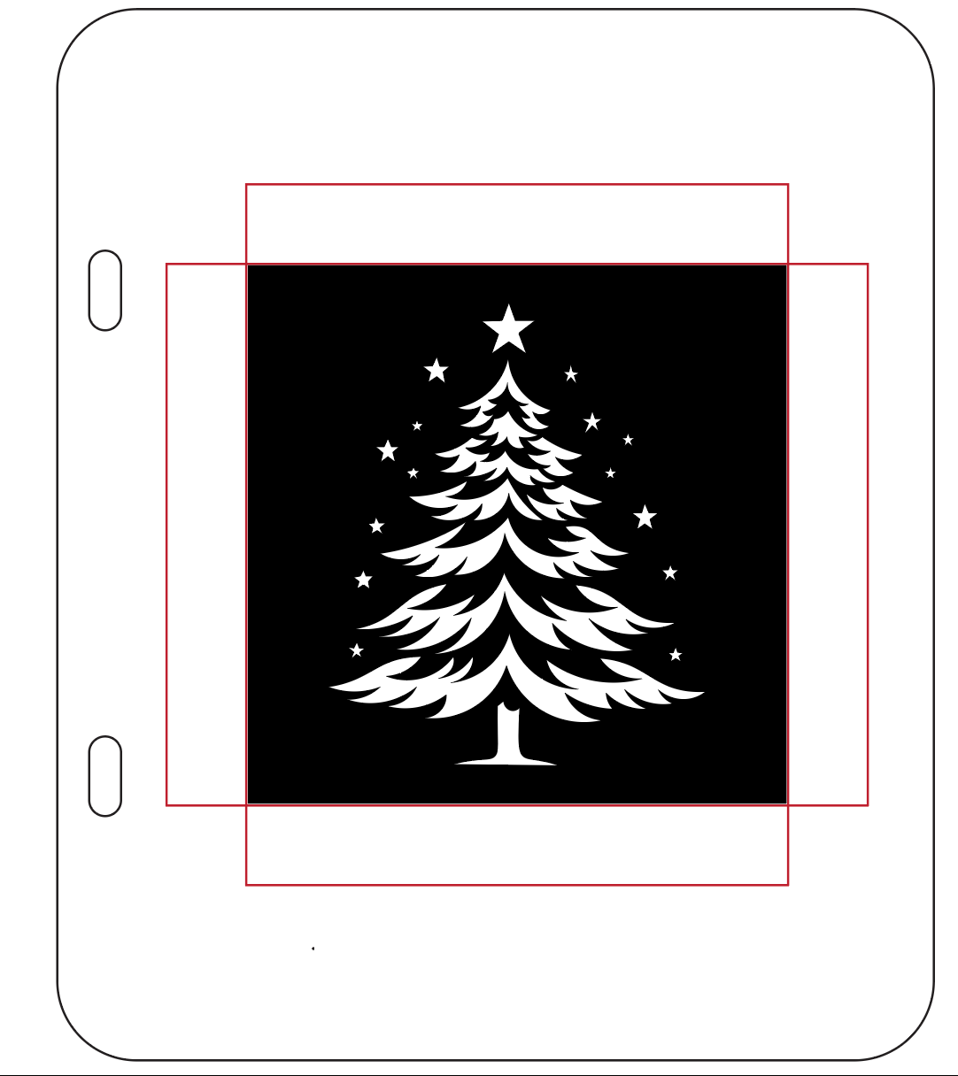 Winter Evergreen Stencil Duo — 7x8 Binder System Compatible