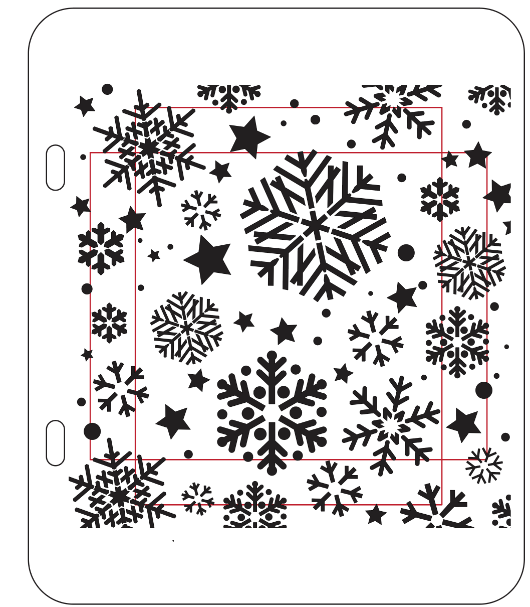 Snow Flurries Binder System Stencil
