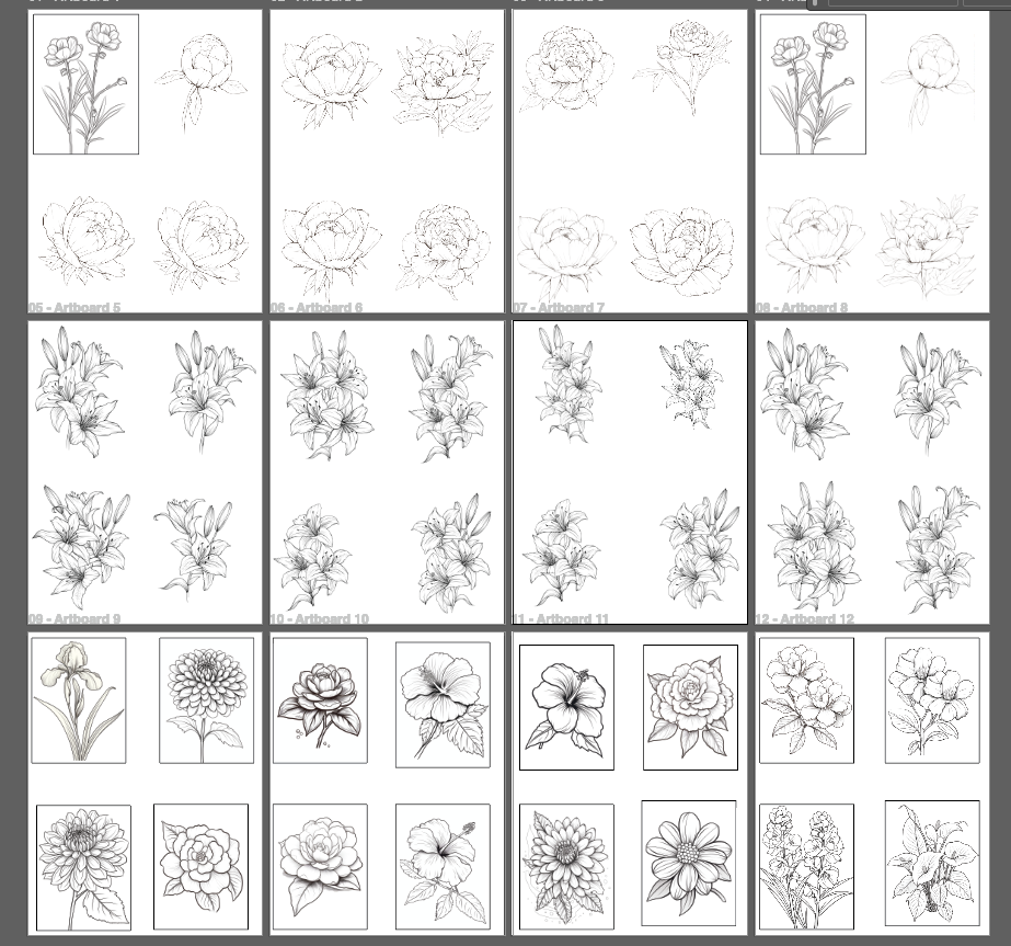 Bloom & Foil Floral Cardfront Pack | Foilable & Color-Ready Design