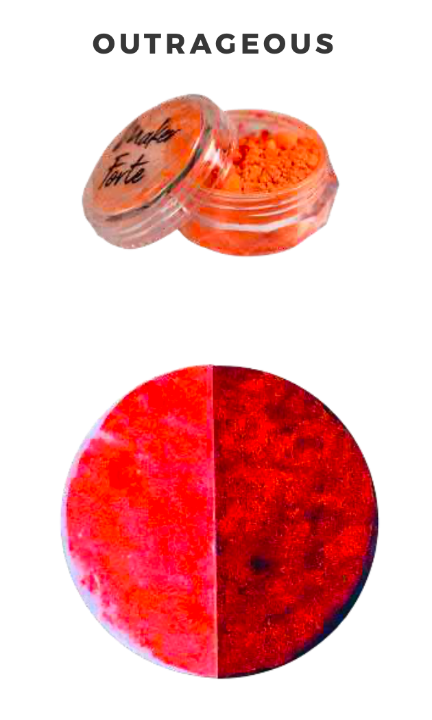Kaleidoscope Mica Pigment Powder – Outrageous – Neon Orange Shimmer Pigment for Cardmaking, Resin, Paint & Mixed Media