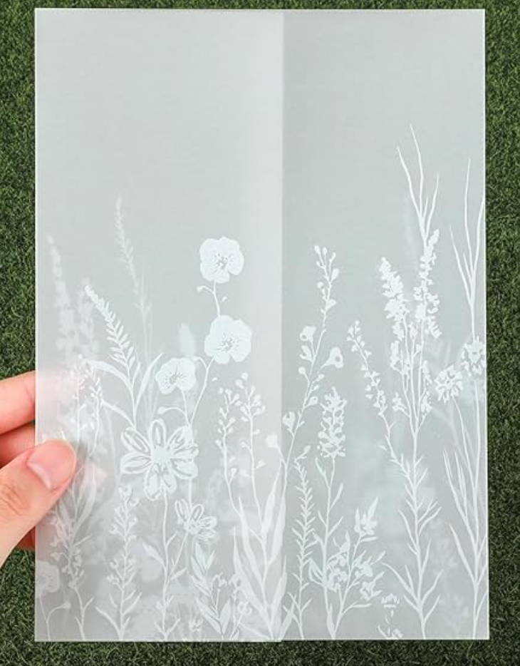 Wildflower Whisper Printed Vellum Jackets – 5 Pack