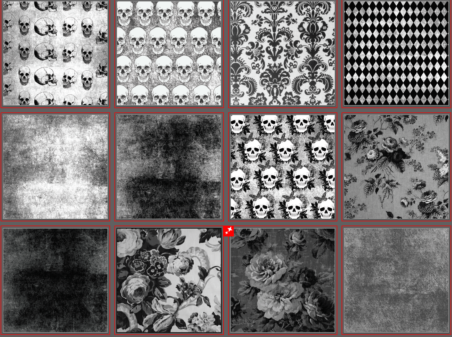 24 sheet paper pack (foilable and inkable) Gothic Boos PRE ORDER
