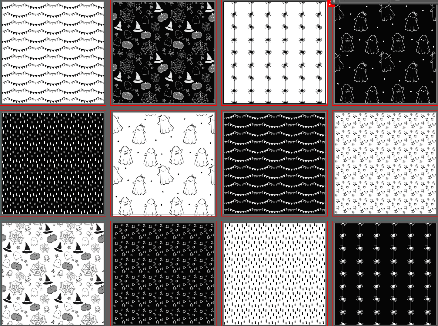 24 sheet paper pack (foilable and inkable) Gothic Boos PRE ORDER
