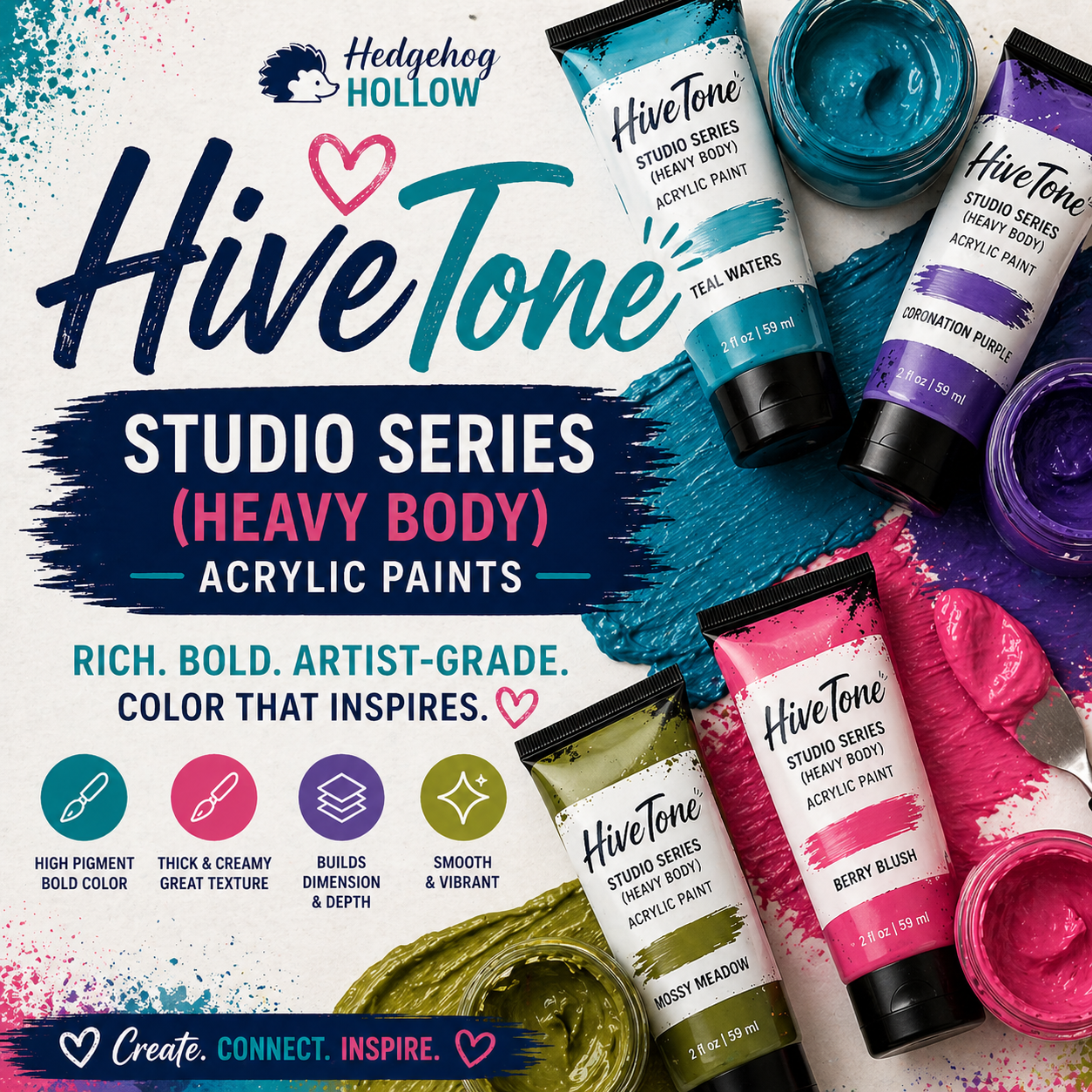 HiveTone Studio Series Heavy Body Acrylic Paints