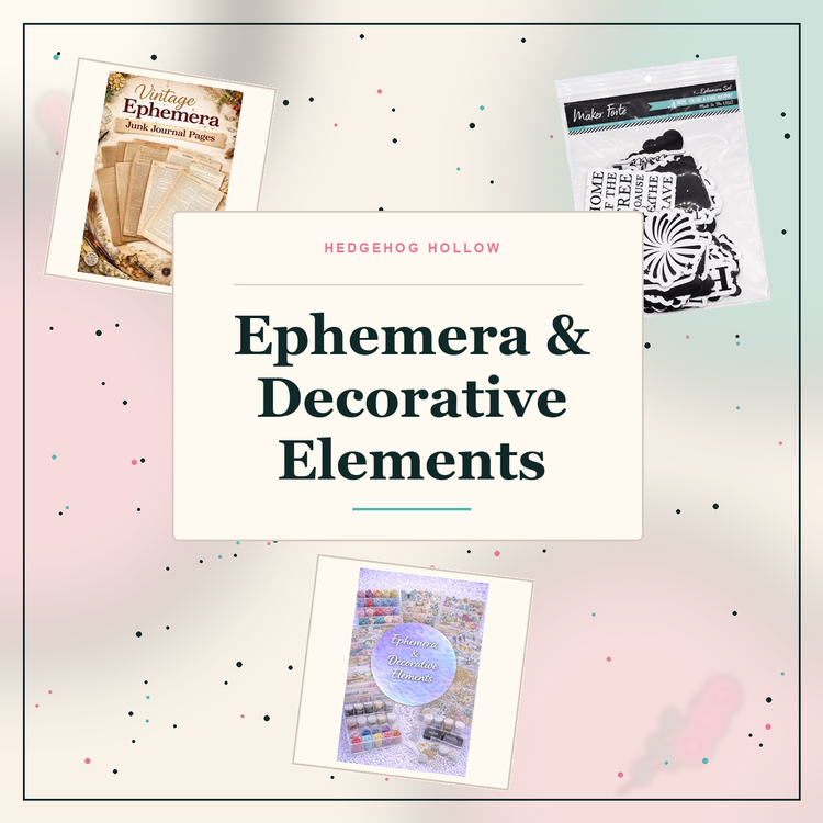 Ephemera & Decorative Elements collection cover | Hedgehog Hollow