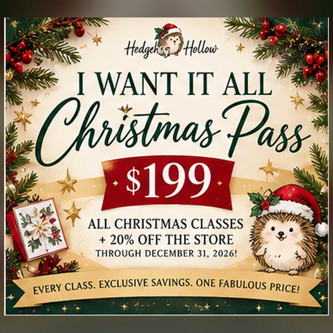I Want It All Christmas Crafting Pass 2026 – All Classes + 20% Store D ...