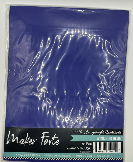 Windsor Blue Cardstock – 100 lb Heavyweight – 8.5" x 11" – 10 Pack – Made in USA