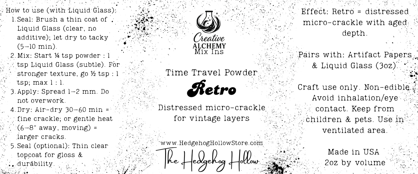 Time Travel Powder – Retro | Distressed Micro-Crackle for Vintage Layers
