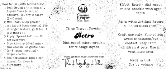 Time Travel Powder – Retro | Distressed Micro-Crackle for Vintage Layers