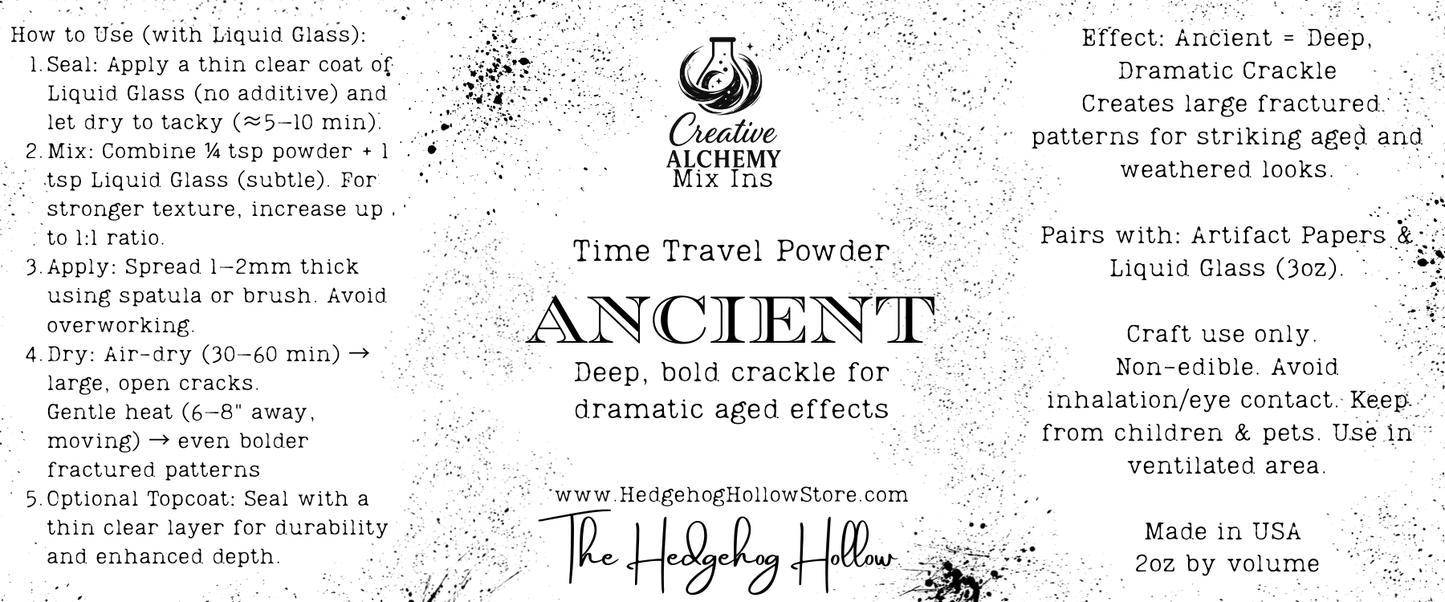Time Travel Powder – Ancient | Bold, Deep Crackle for Dramatic Aged Effects