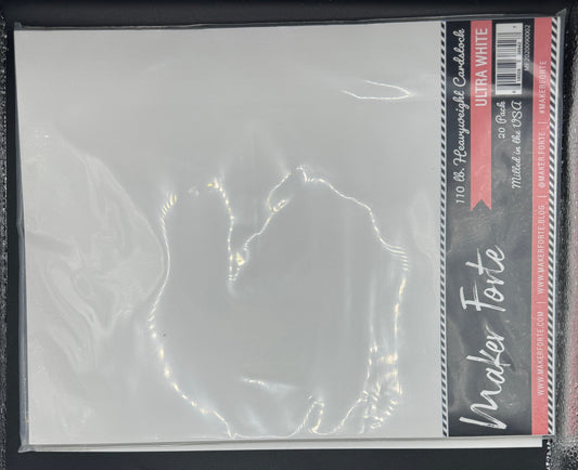 Snow Flurries Ultra White Cardstock 20pc 8.5x11in 110LB