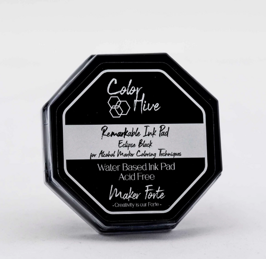 Eclipse Black Ink Pad – Remarkable Hybrid Ink for Alcohol Markers, Watercolor & Embossing