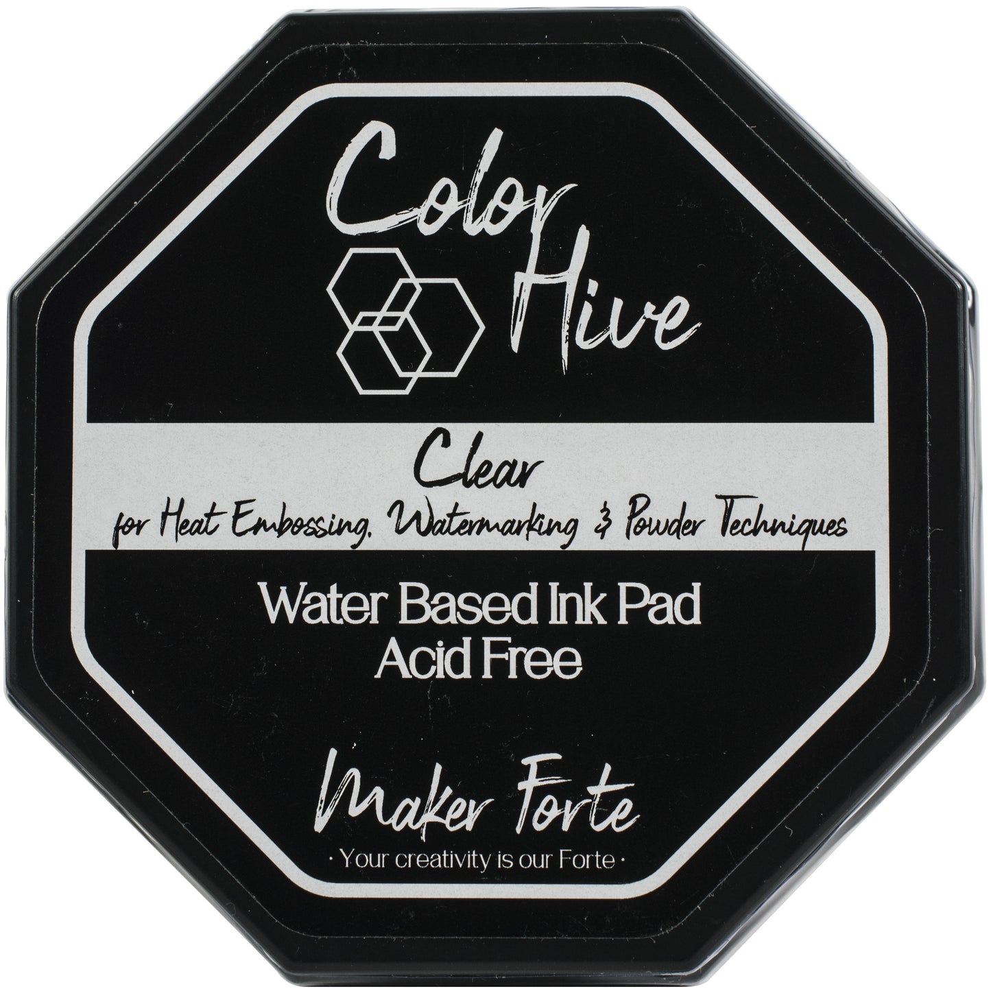 Clear Ink Pad | Glue Pad for Kaleidoscope Powders, Pearl Dust, Embossing & Watermarking