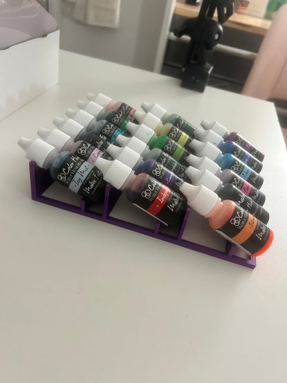 Reinker & Alcohol Ink Storage Rack  18 Slot 3D Printed Ink Organizer