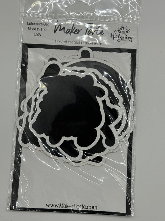 Birthday Sentiments Negative Cut-Out Ephemera Pack | Foil Scrap Companion | Maker Forte