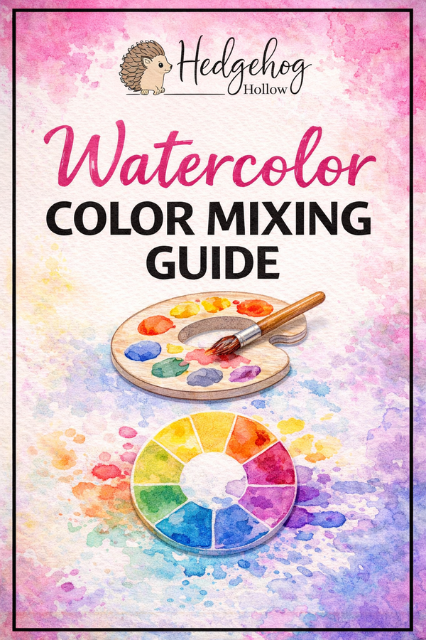 Watercolor Color Mixing Guide for Cardmakers – Free Download – Hedgehog ...