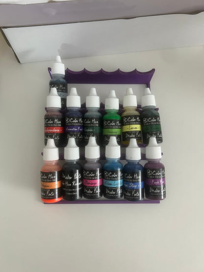 Reinker & Alcohol Ink Storage Rack  18 Slot 3D Printed Ink Organizer