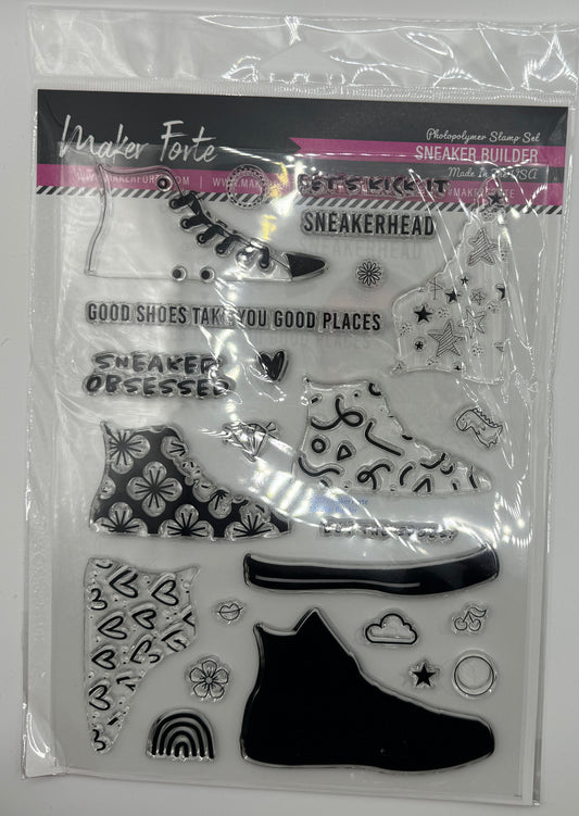 Sneaker Builder Stamp Set 6x8 Photopolymer | Custom Shoe Scene Builder & Sneakerhead Stamps | Made in USA