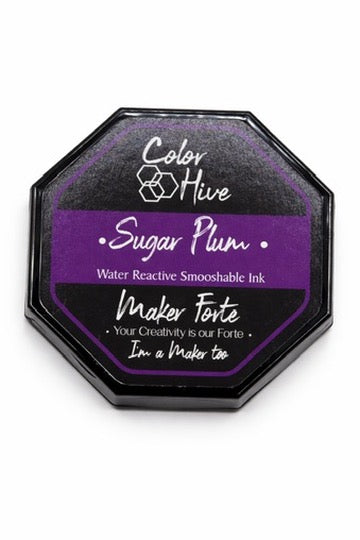 Sugar Plum Color Hive Ink Pad – Water Reactive Smooshable Ink by Maker Forte
