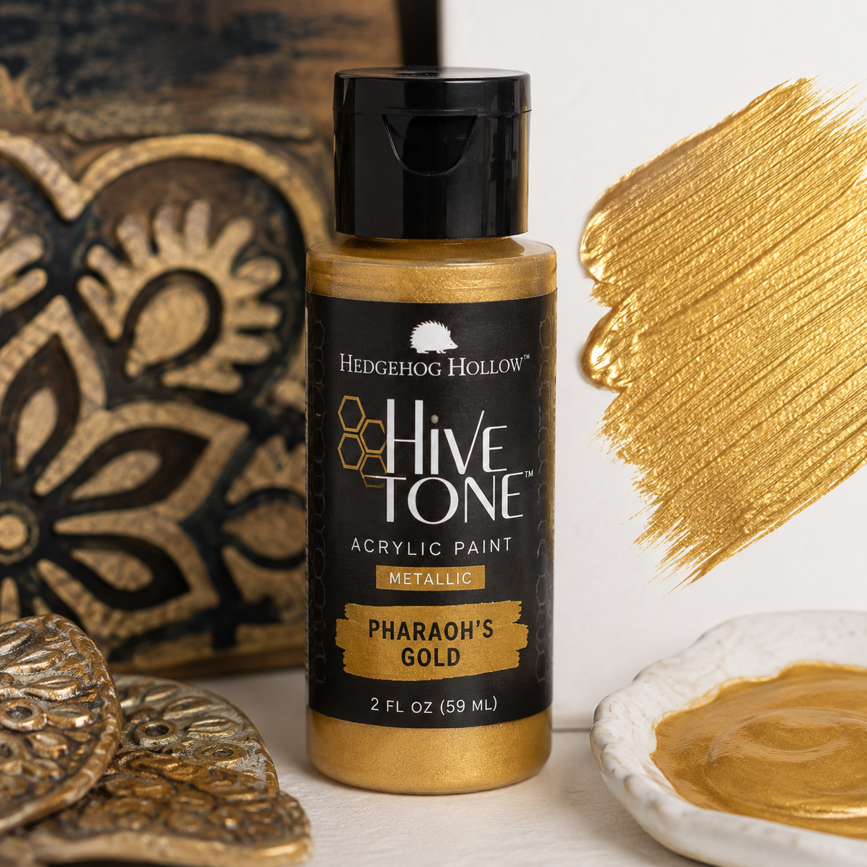 Pharaoh’s Gold HiveTone™ Metallic Acrylic Paint – 2 oz