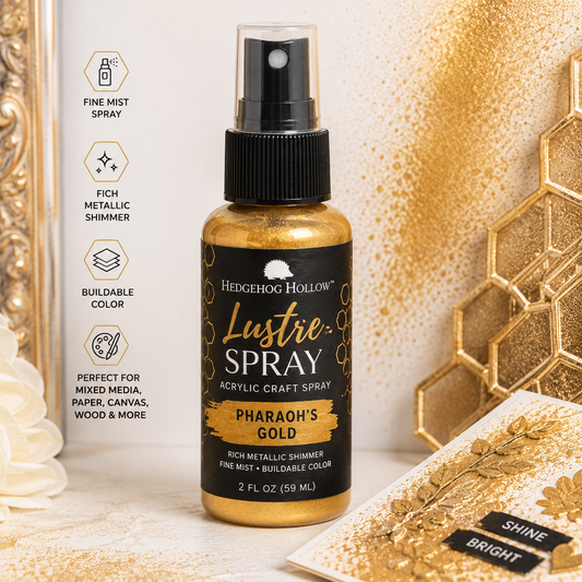 Pharaoh’s Gold Lustre Spray – Metallic Acrylic Craft Spray, 2 oz