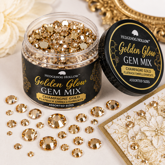 Golden Glow Gems – Champagne Gold Flatback Embellishments