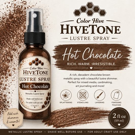 Color Hive HiveTone™ Lustre Spray – Hot Chocolate | Metallic Brown Shimmer Spray