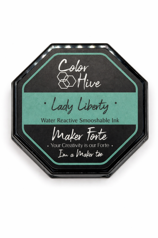 Lady Liberty Ink Pad – Water Reactive Smooshable Ink | Color Hive by Maker Forte