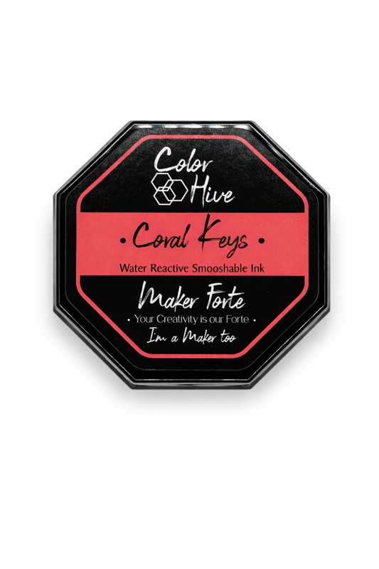 Coral Keys Ink Pad – Water Reactive Smooshable Ink | Color Hive by Maker Forte