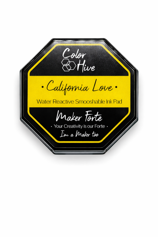 California Love Ink Pad – Neon Water Reactive Smooshable Ink | Color Hive by Maker Forte