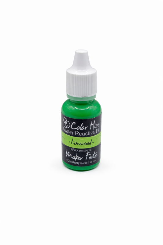 Limewired Neon Re-Inker – Opaque Electric Lime Water Reactive Ink Refill | Maker Forte