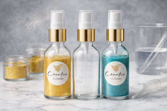 2oz Glass Fine Mist Spray Bottles – Refillable Luxury Craft Sprayers (3 Pack)