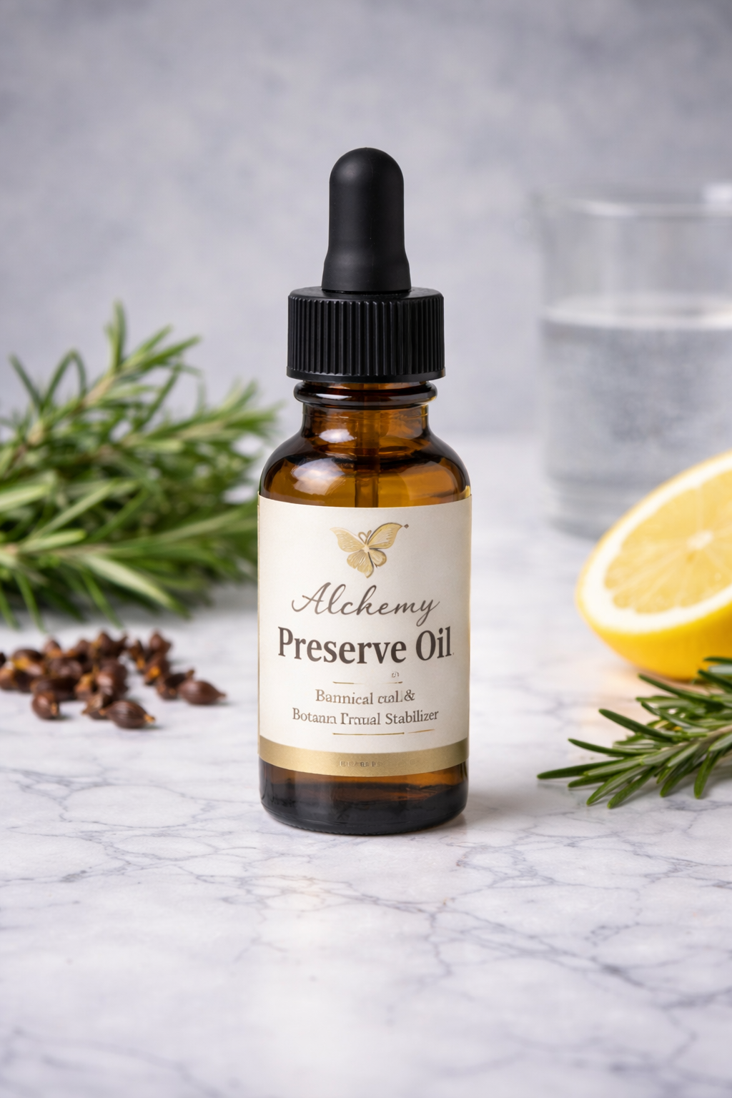 Alchemy Preserve Oil – Botanical Formula Stabilizer (0.5oz Dropper Bottle)